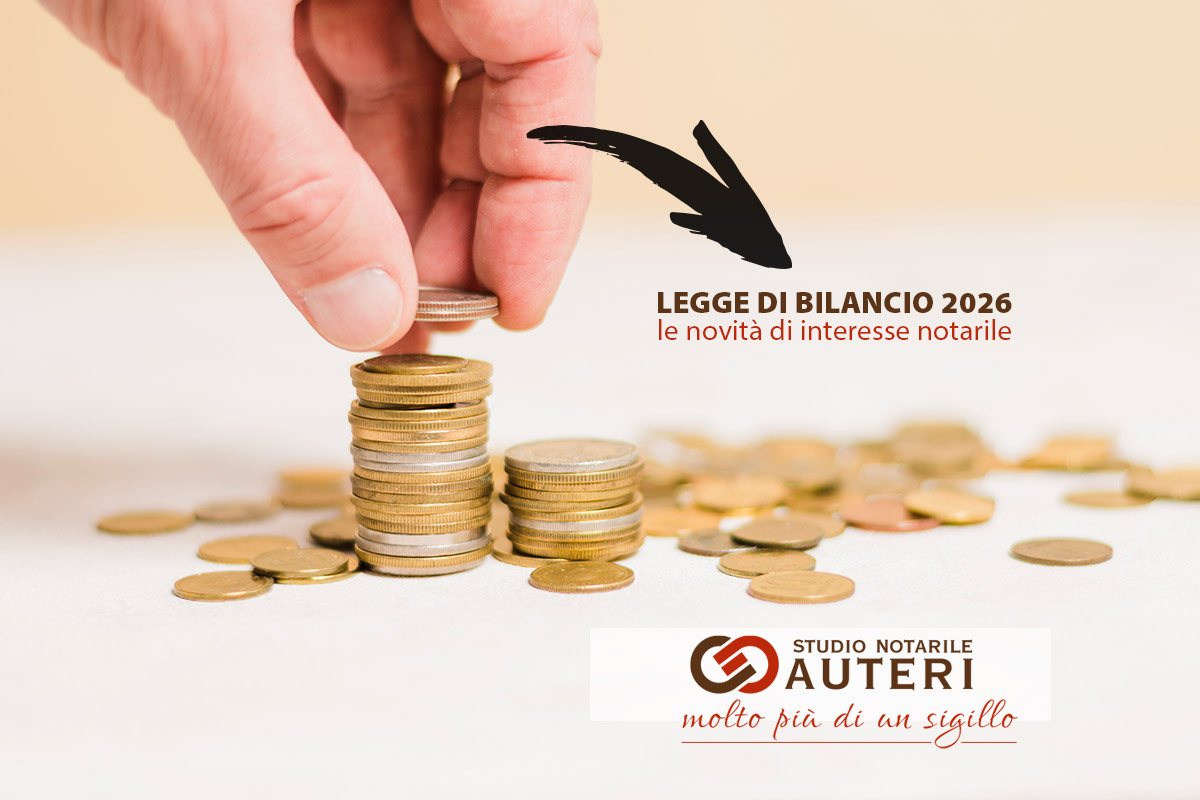 Notaio Auteri: novità notarili legge bilancio 2026